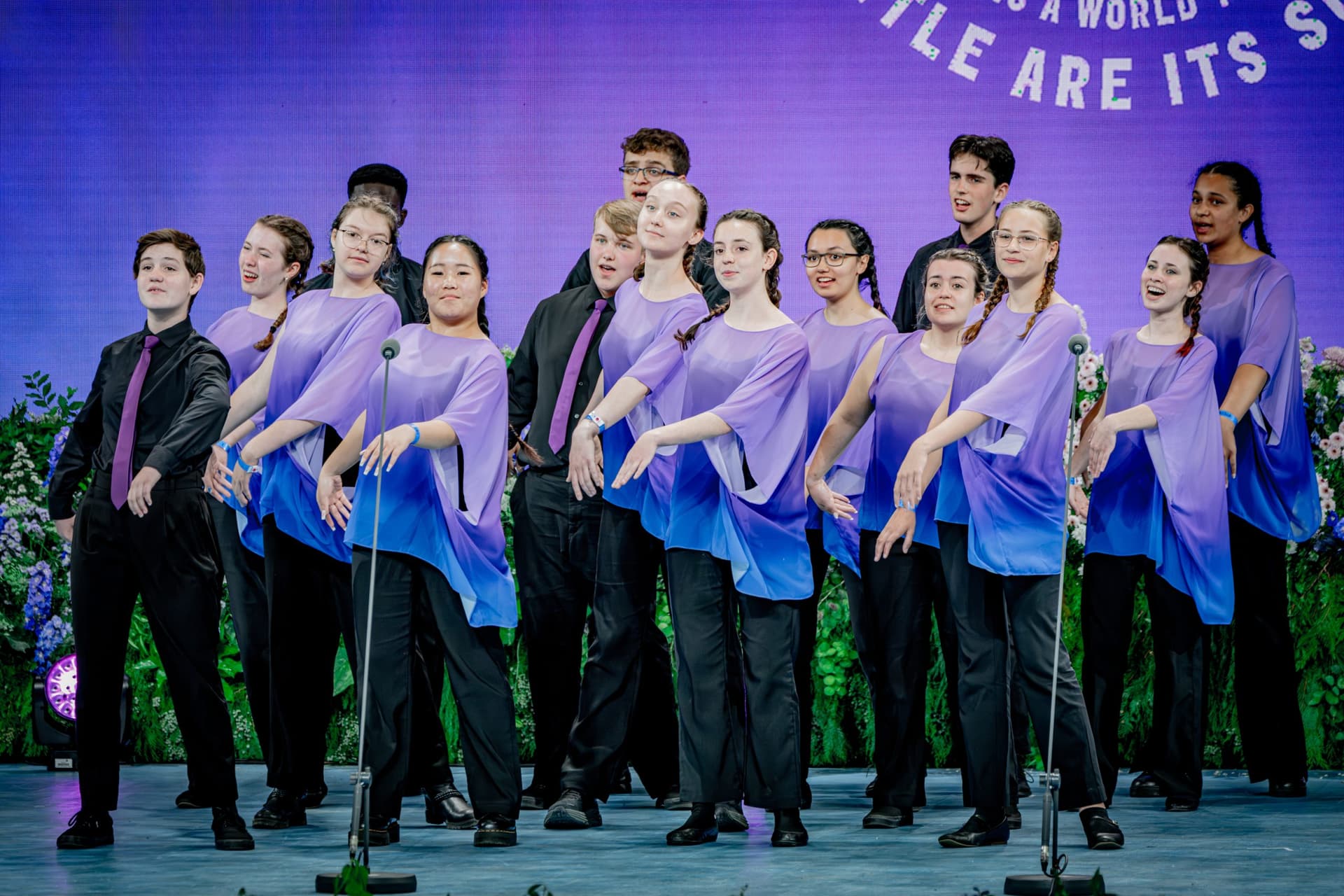 Hamilton Children's Choir performing on stage
